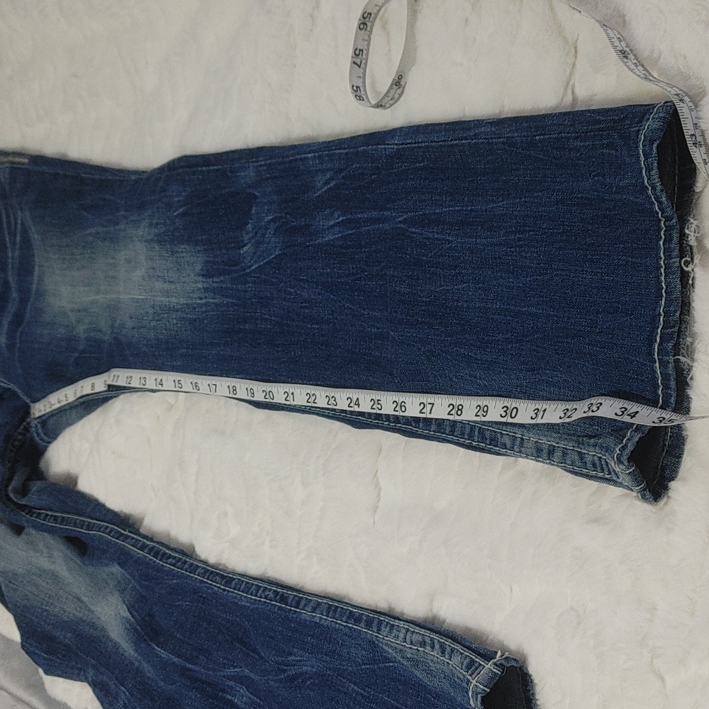 Big Star Maddie Boot Deep Stretchy Blue Jeans Bootcut Sz 34 (?) - Picture 11 of 11